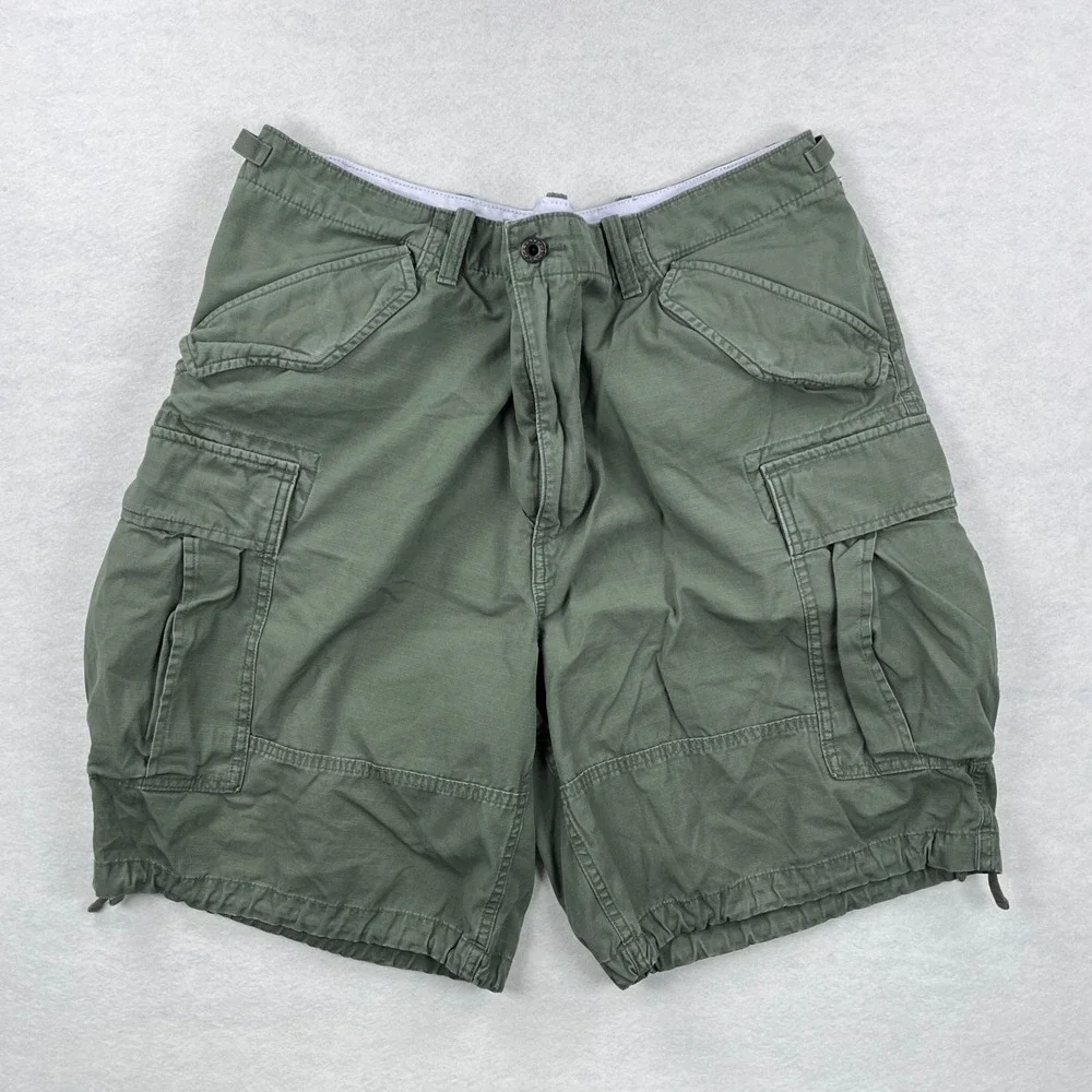 Polo Ralph Lauren Mens 40 Olive Green Ripstop M65 Cargo Shorts Utility